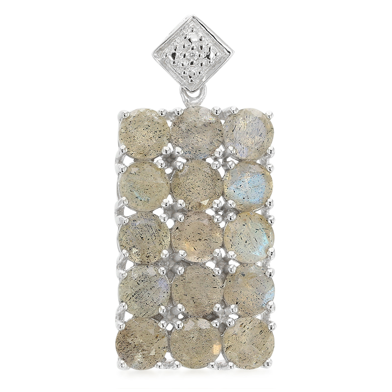 Spektrolith-Silberanhänger