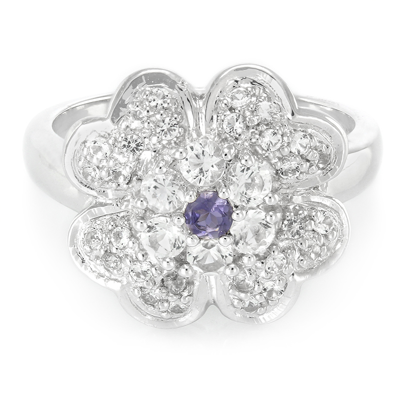 Madagaskar-Iolith-Silberring