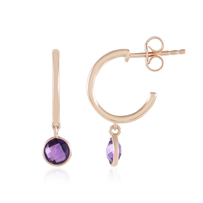 Amethyst-Silberohrringe