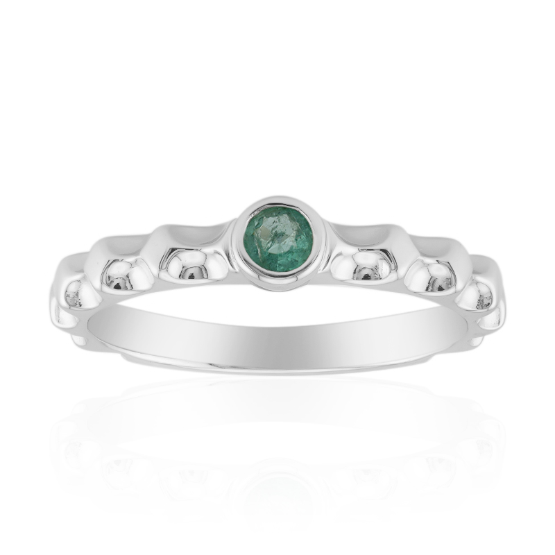 Russischer Smaragd-Silberring