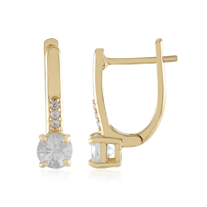 Zirkon-Silberohrringe