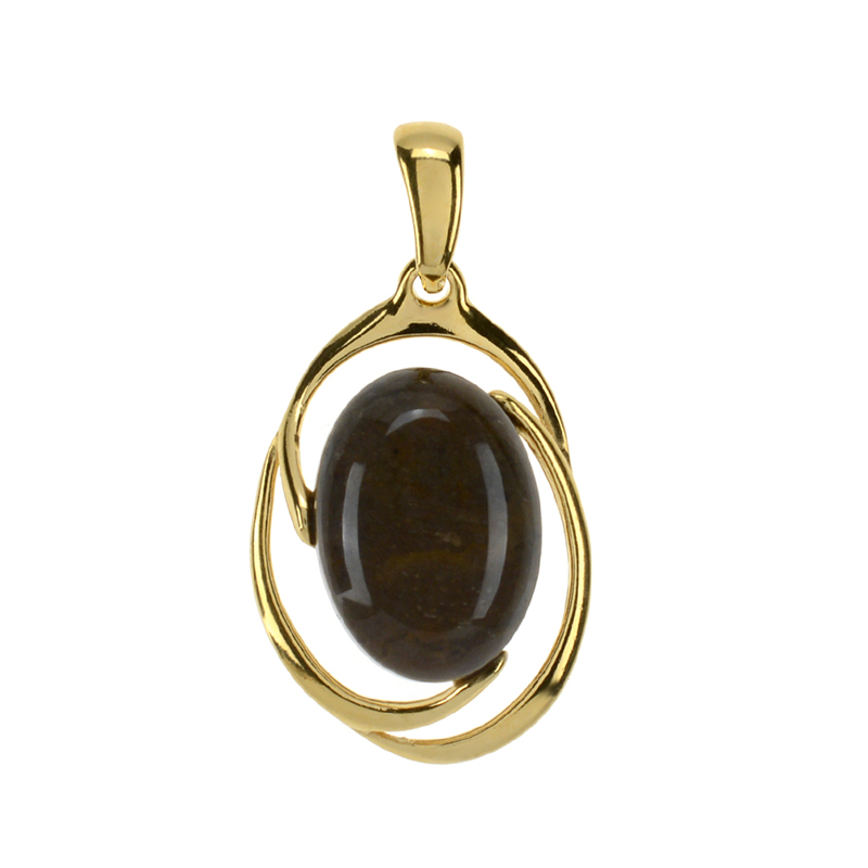 Versteinertes Holz-Silberanhänger (dagen)