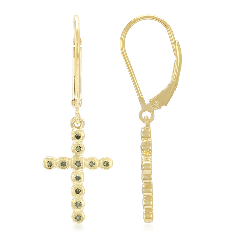 Fancy-Diamant-Silberohrringe