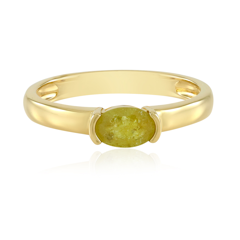 Gelber Madagaskar-Saphir-Silberring