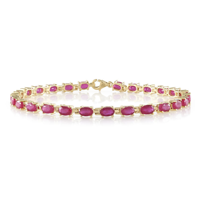 Madagaskar-Rubin-Silberarmband