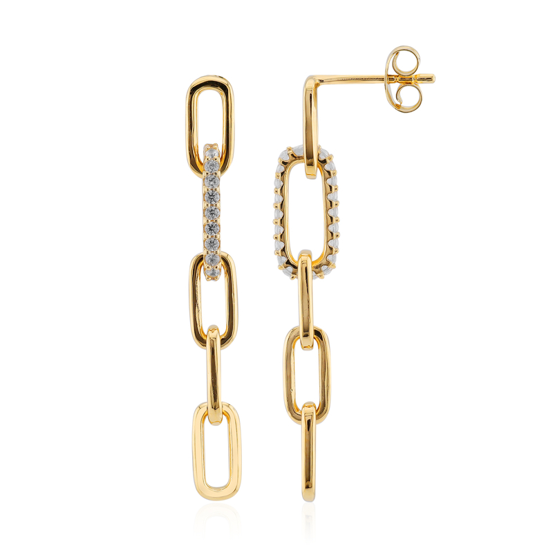 Zirkon-Silberohrringe