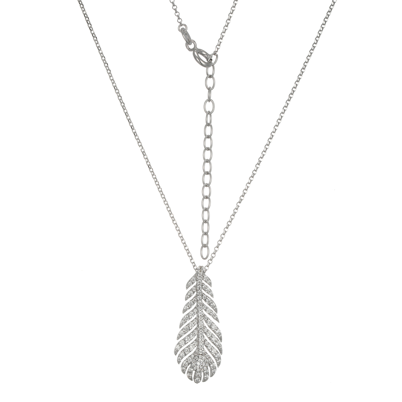 Zirkon-Silberhalskette (Adela Silber)