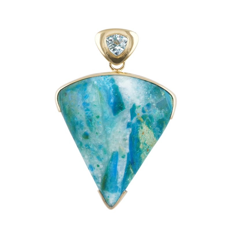 Atacama-Opal-Silberanhänger (Bali Barong) Atacama-Opal-Silberanhänger (Bali Barong)