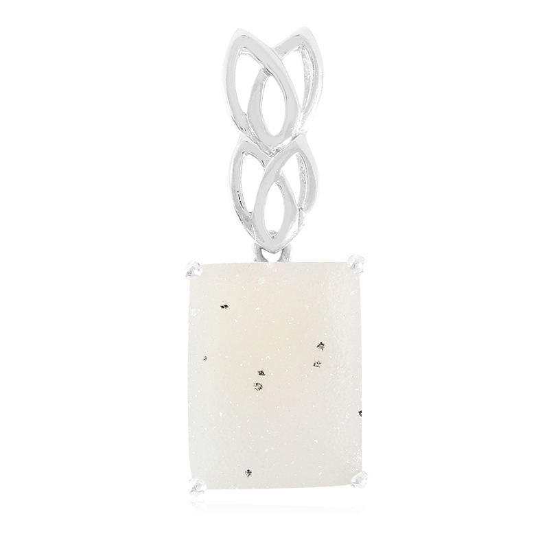 Glitzer-Achat-Silberanhänger