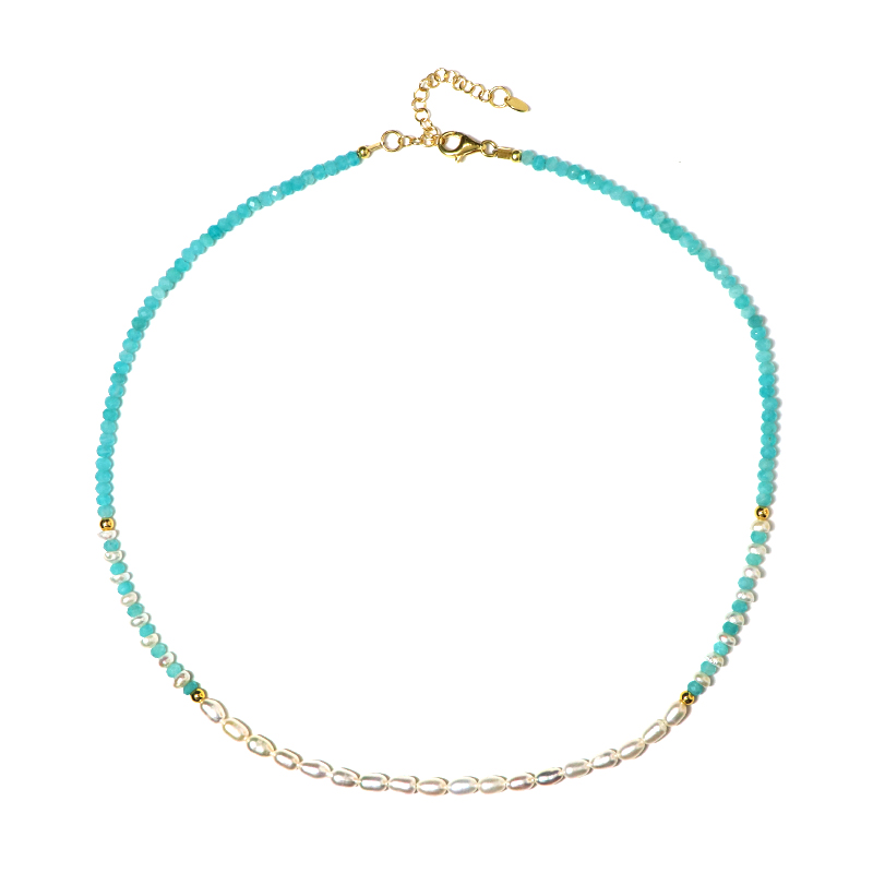 Edelstein-Silberhalskette