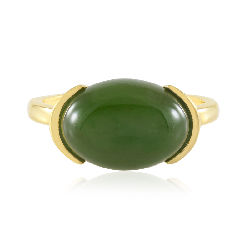 Kanadische Jade-Silberring