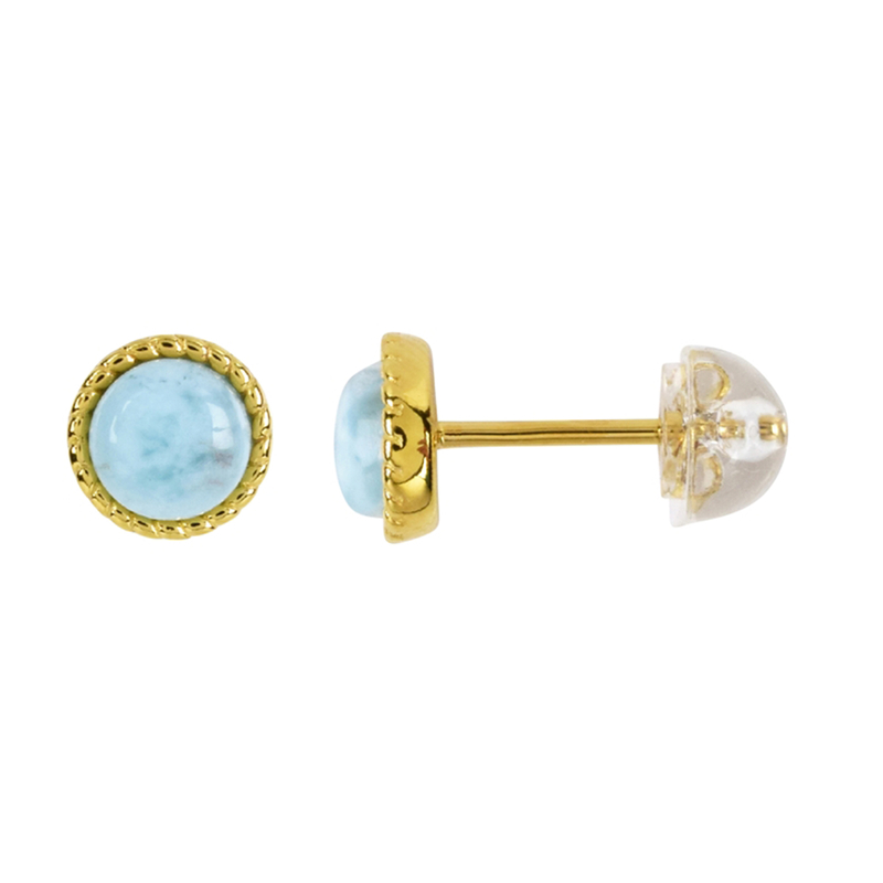 Larimar-Silberohrringe
