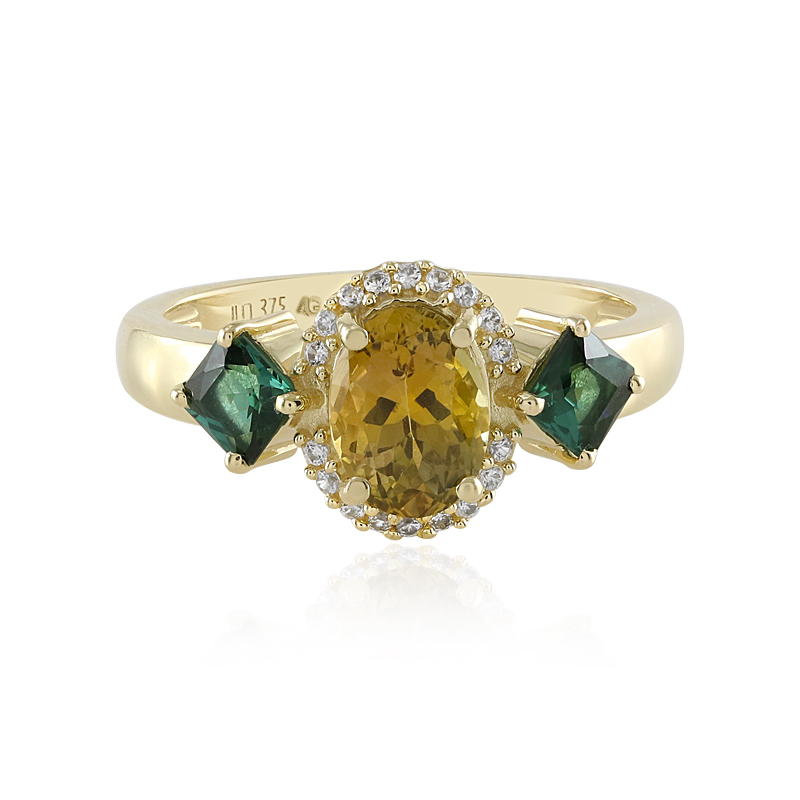 Nicht erhitzter Gelber Tansanit-Goldring (Adela Gold) Nicht erhitzter Gelber Tansanit-Goldring (Adela Gold)