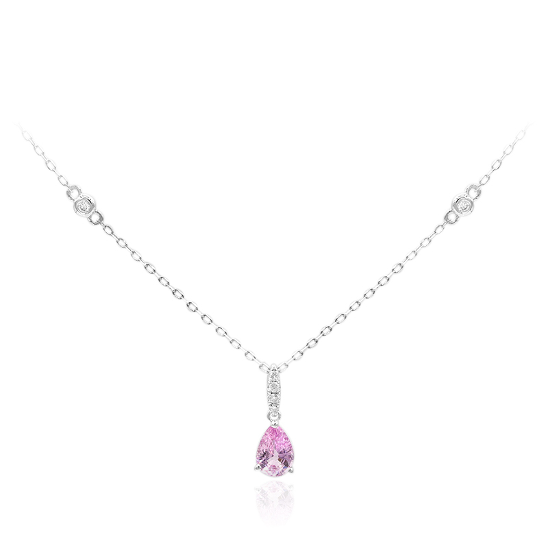 Pinkfarbener Saphir-Goldhalskette (CIRARI) Pinkfarbener Saphir-Goldhalskette (CIRARI)