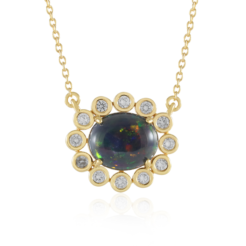 Mezezo-Opal-Silbercollier