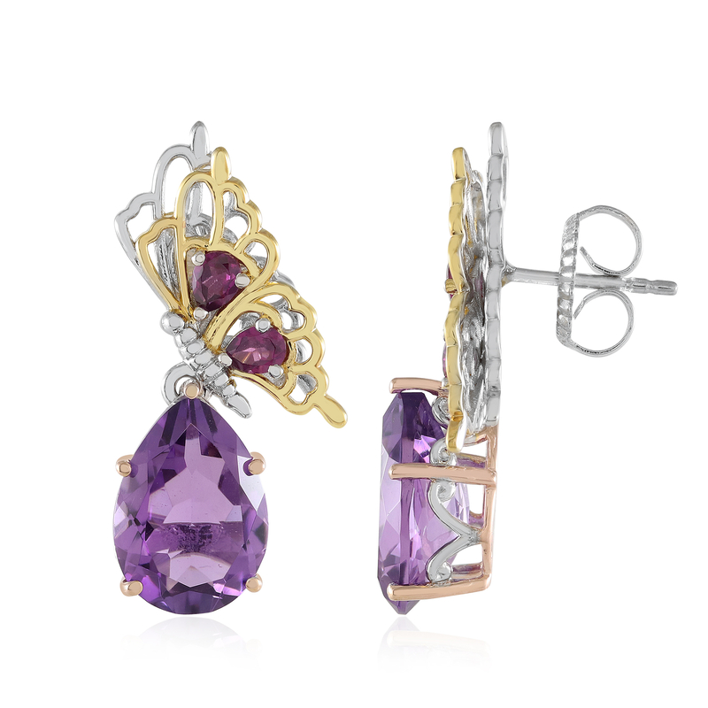 Amethyst-Silberohrringe (Gems en Vogue)