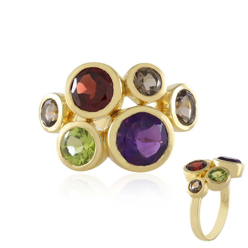 Edelstein-Silberring (KM by Juwelo)