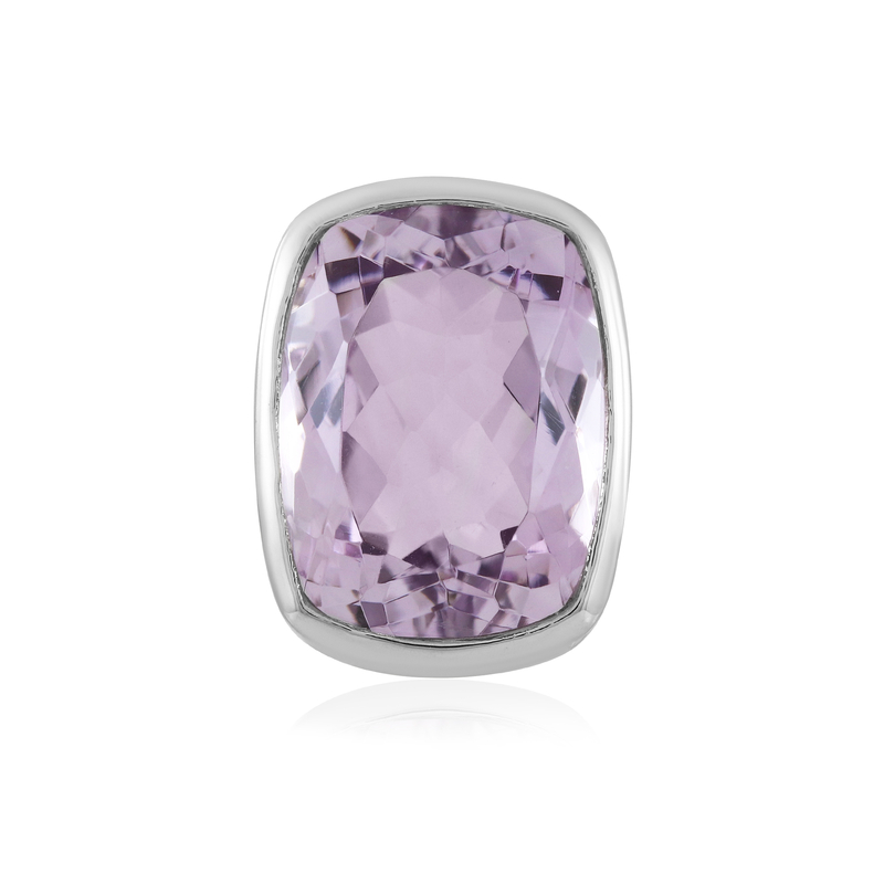 Lavendel-Amethyst-Silberanhänger (MONOSONO COLLECTION)
