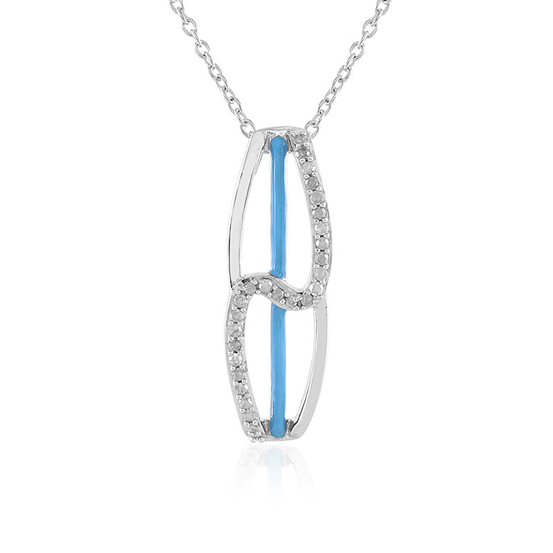 I3 (J) Diamant-Silberhalskette