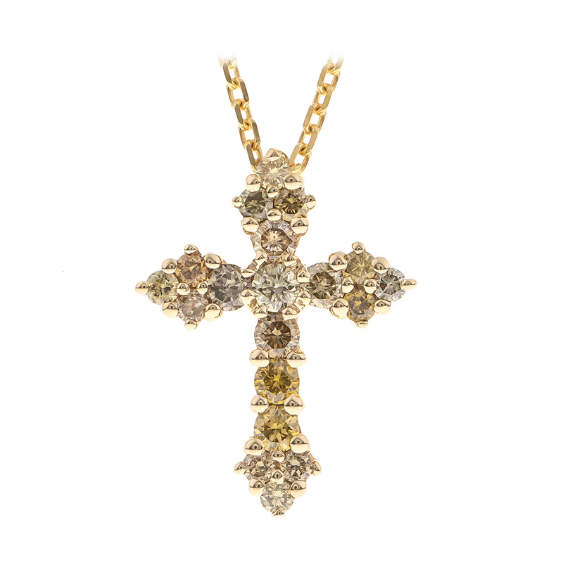 SI2 Fancy-Brillant-Goldhalskette (CIRARI)