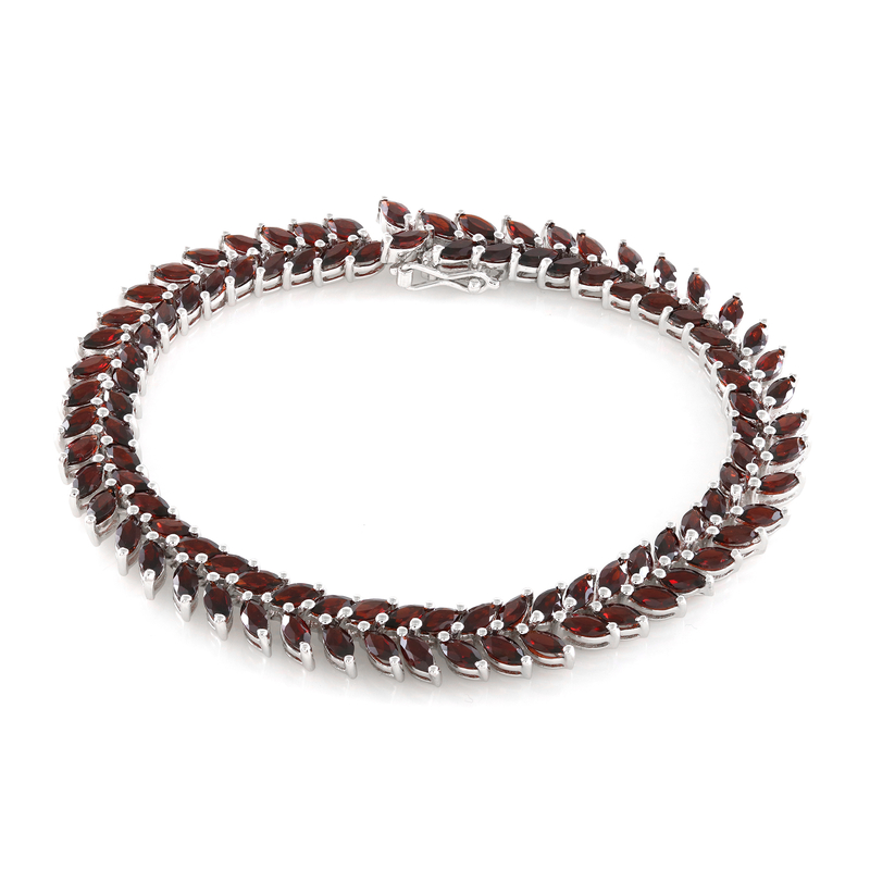 Mosambik-Granat-Silberarmband Mosambik-Granat-Silberarmband