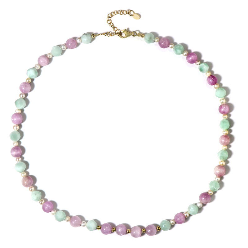 Edelstein-Silberhalskette (Riya)