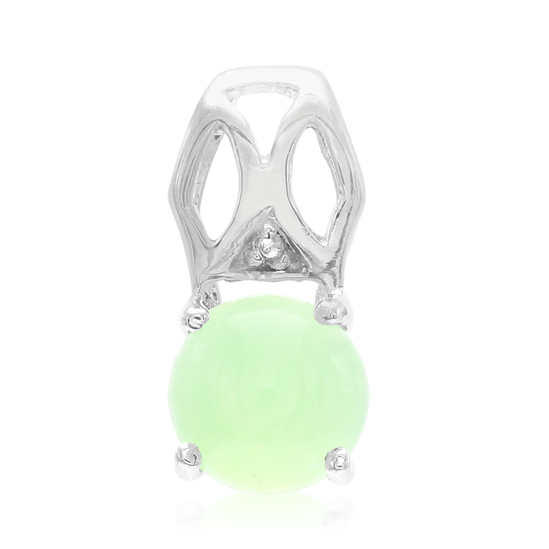 Kaiserlicher Chrysopras-Silberanhänger