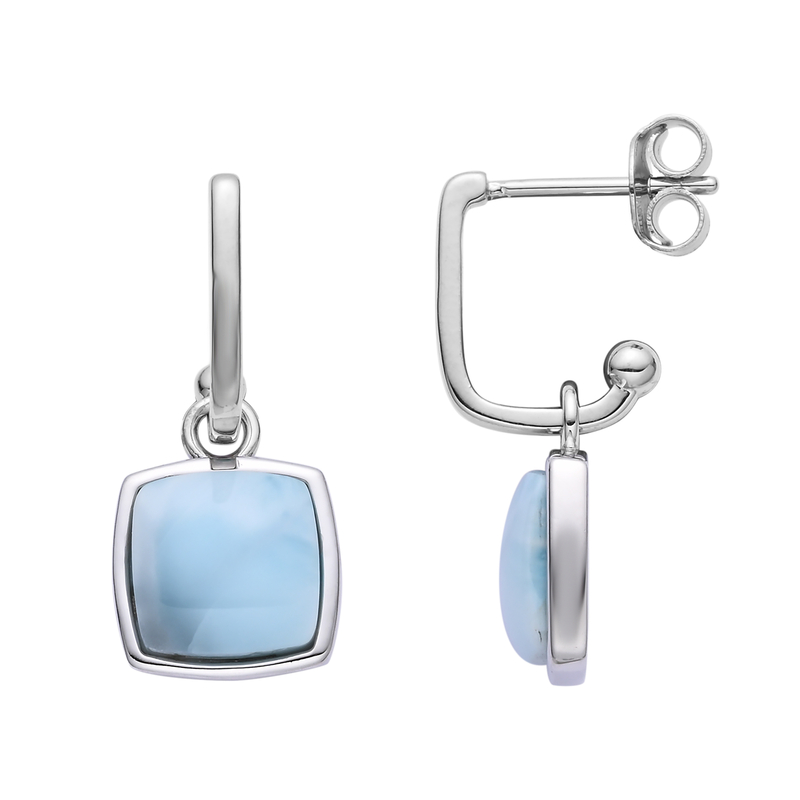 Larimar-Silberohrringe