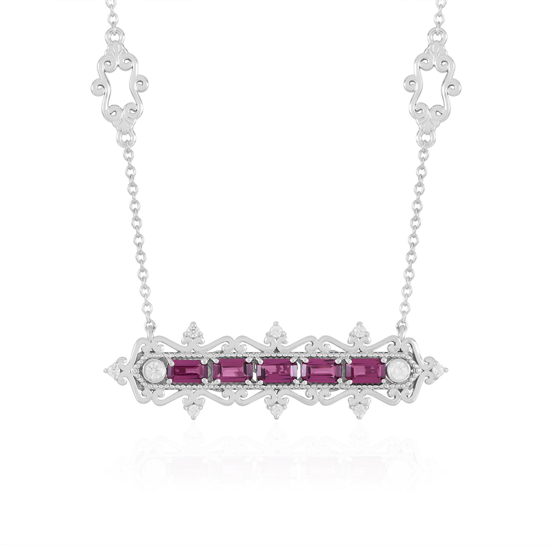 Rhodolith-Silbercollier (Dallas Prince Designs)