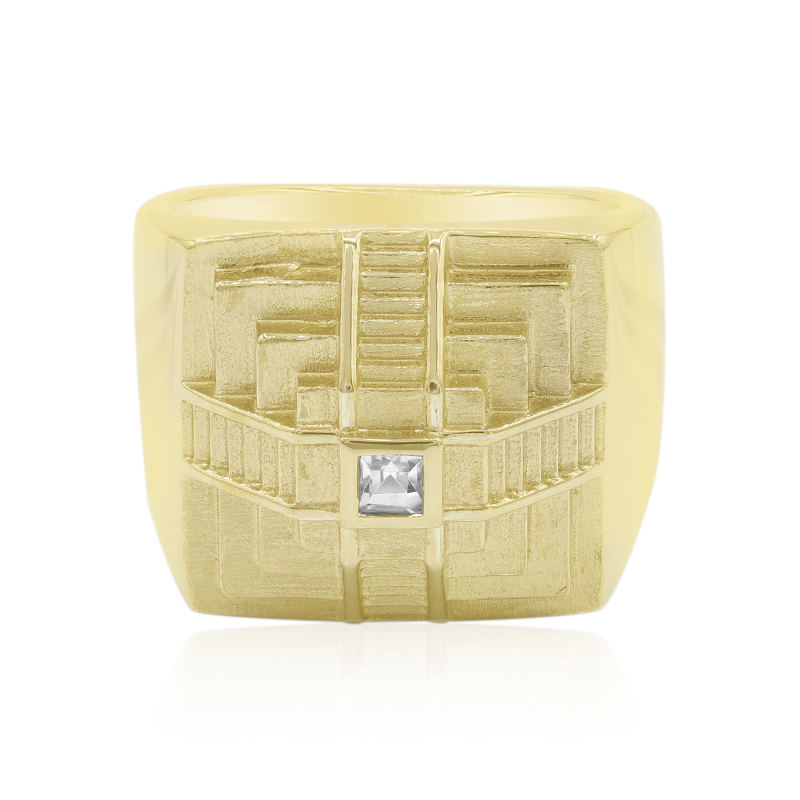 Weißer Topas-Silberring