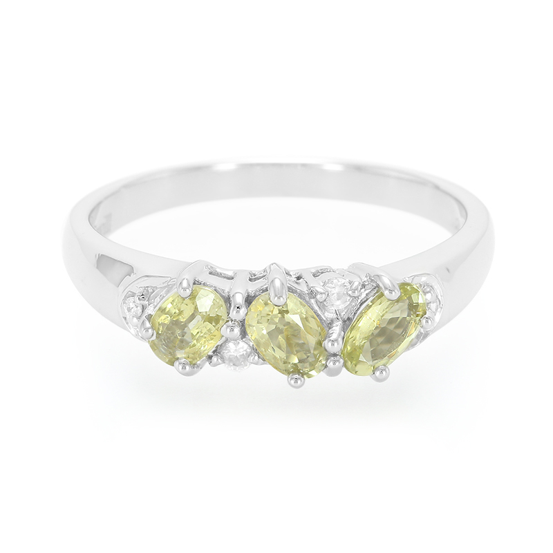 Kupfer-Turmalin-Silberring