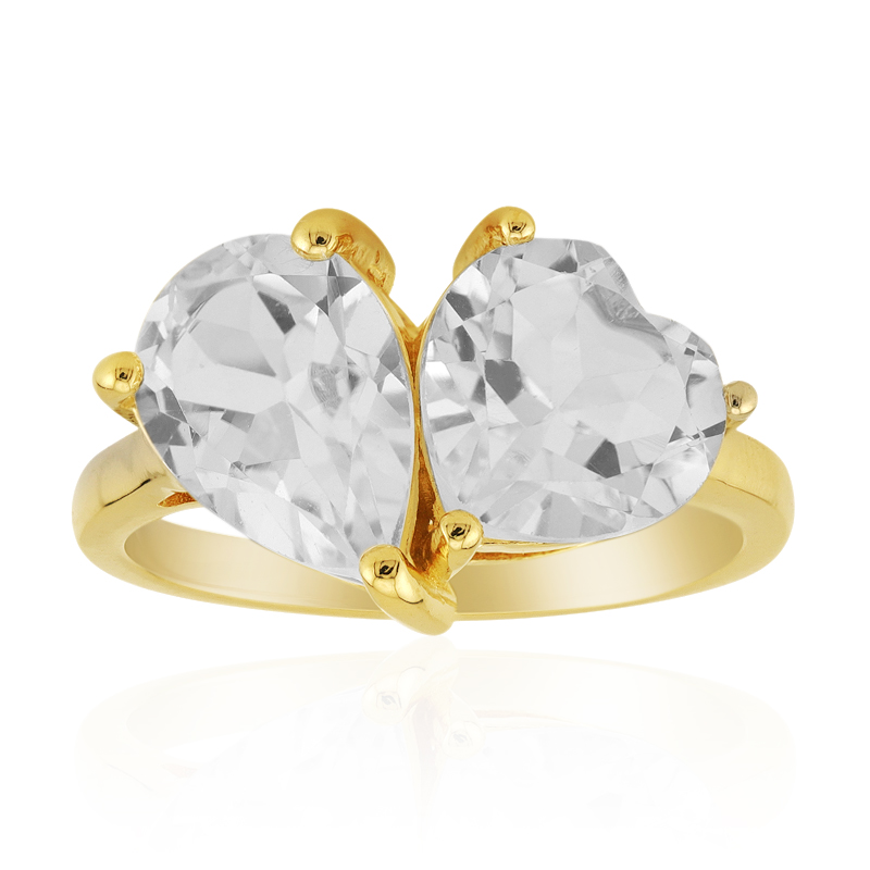 Weißer Topas-Silberring