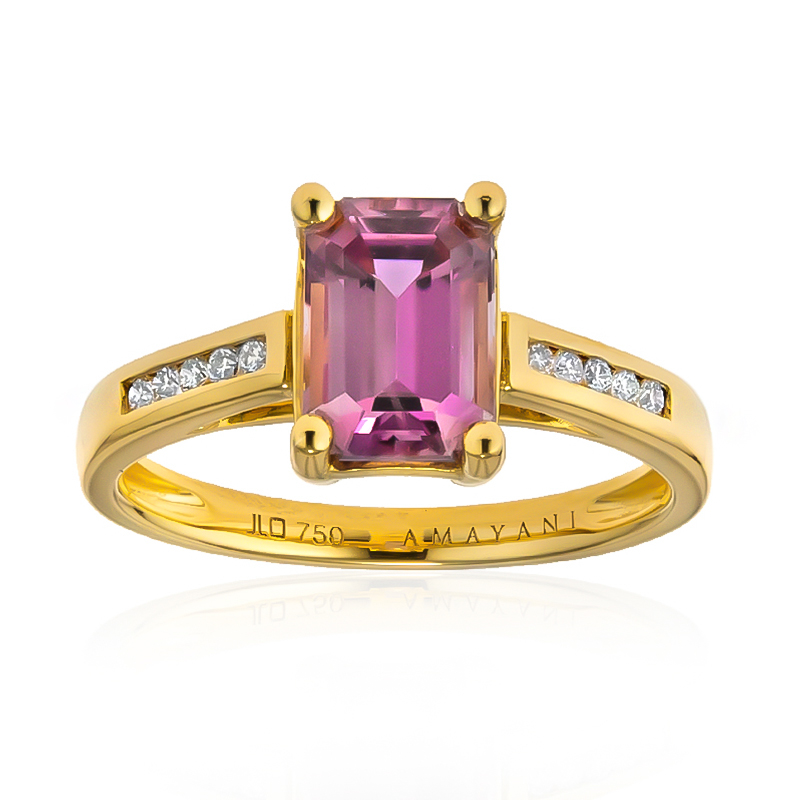 Pinkfarbener Diaspor-Goldring (AMAYANI) Pinkfarbener Diaspor-Goldring (AMAYANI)