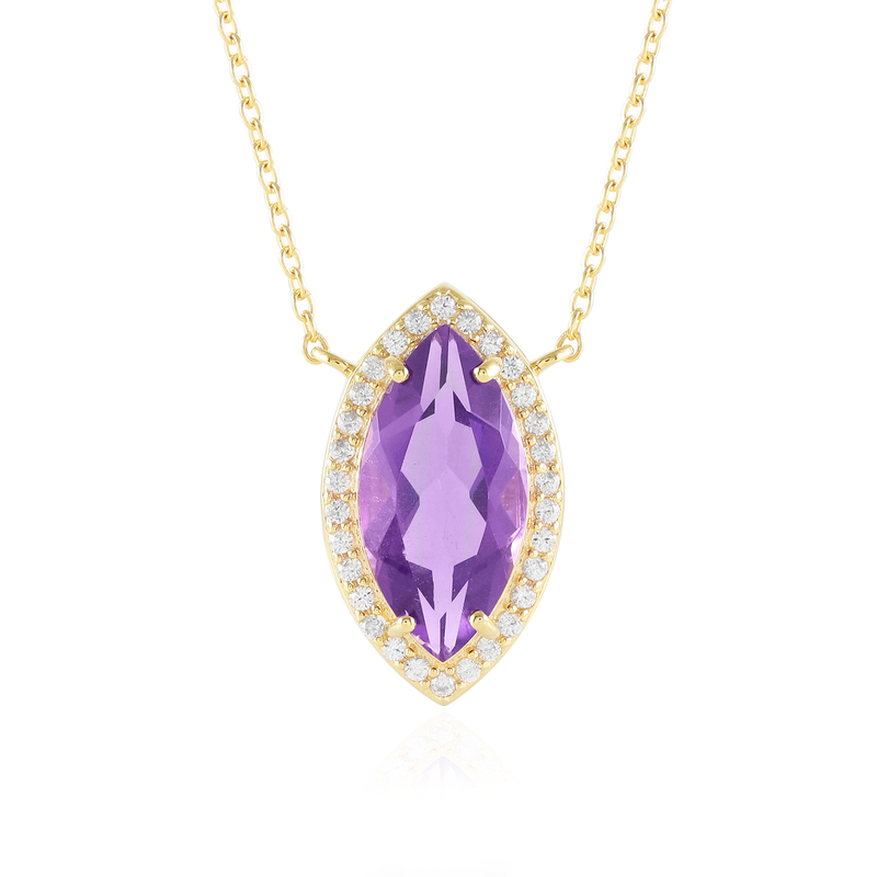 Marokkanischer Amethyst-Silbercollier