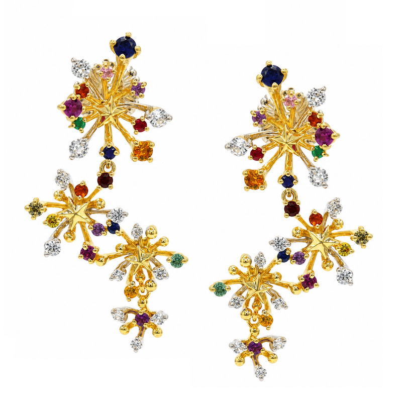 Edelstein-Silberohrringe (Gems en Vogue)