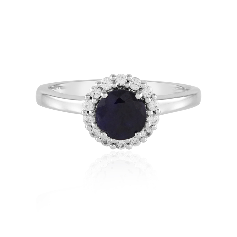 Blauer Madagaskar-Saphir-Silberring