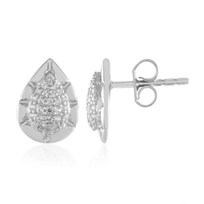 Zirkon-Silberohrringe (de Melo)