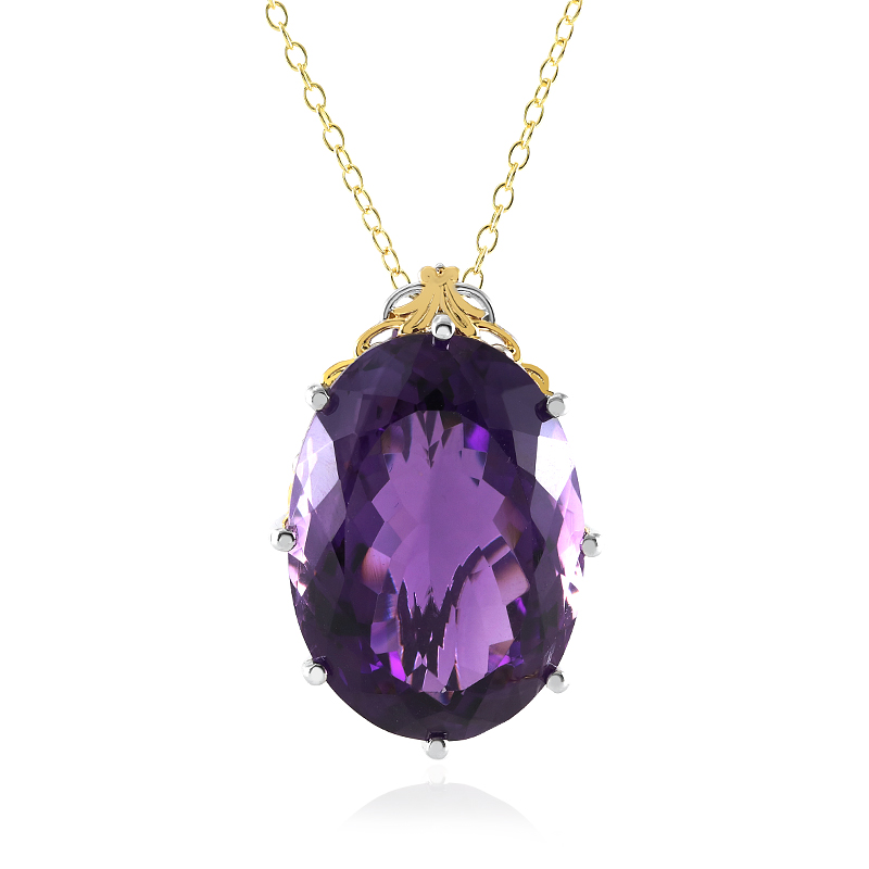 Sambia-Amethyst-Silberhalskette (Gems en Vogue)