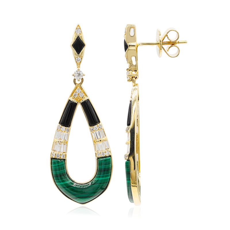 Edelstein-Goldohrringe (CIRARI) Edelstein-Goldohrringe (CIRARI)