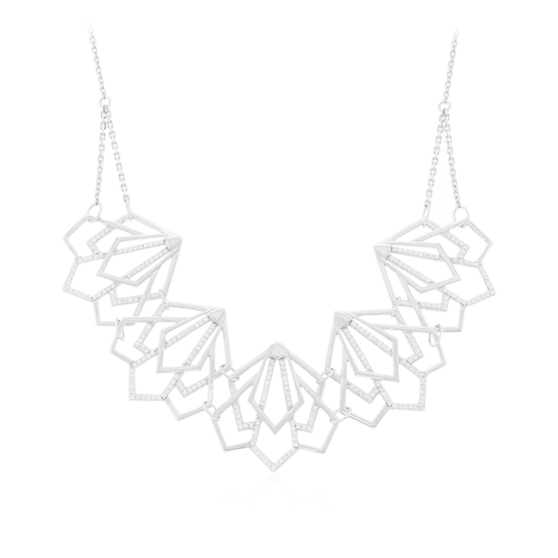 Zirkon-Silbercollier