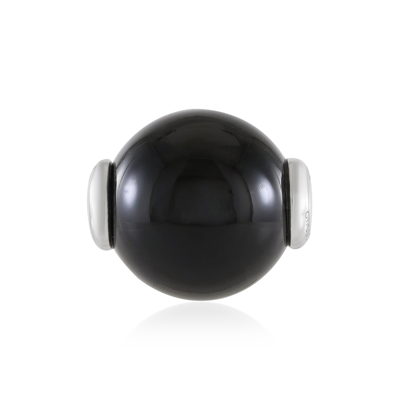 Schwarzer Achat-Silberanhänger (MONOSONO COLLECTION) Schwarzer Achat-Silberanhänger (MONOSONO COLLECTION)