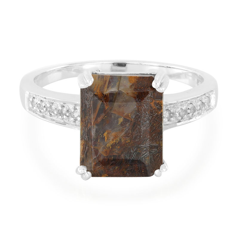 Dinosaurier-Quarz-Silberring