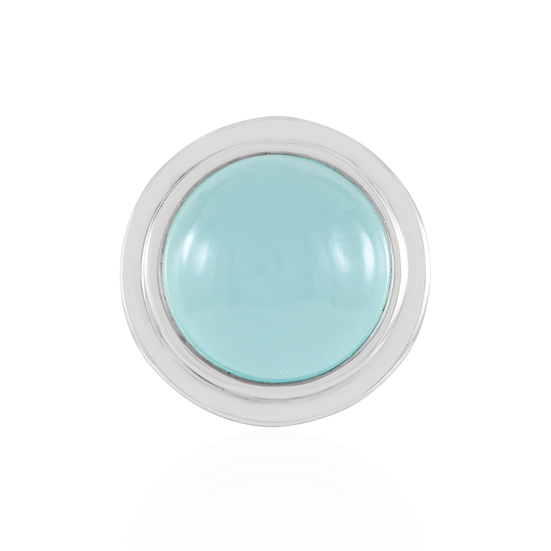 Aqua-Chalzedon-Silberanhänger (MONOSONO COLLECTION)