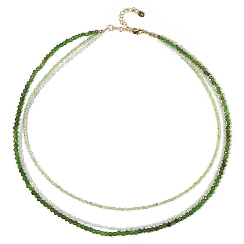 Edelstein-Silberhalskette Edelstein-Silberhalskette