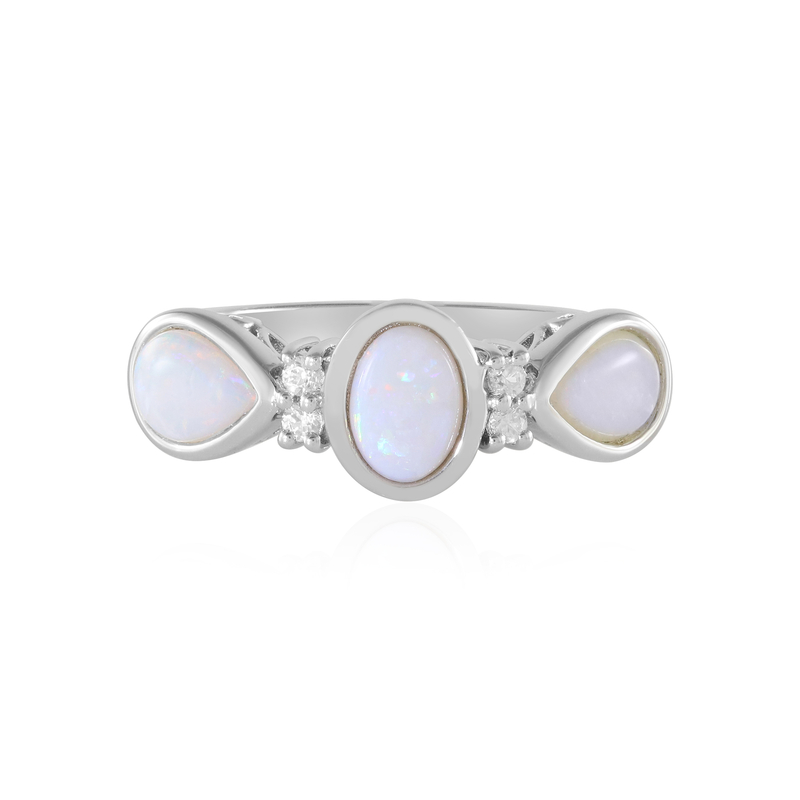 Australischer Opal-Silberring
