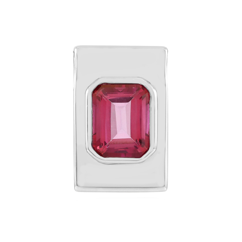 Pinkfarbener Topas-Silberanhänger (MONOSONO COLLECTION)