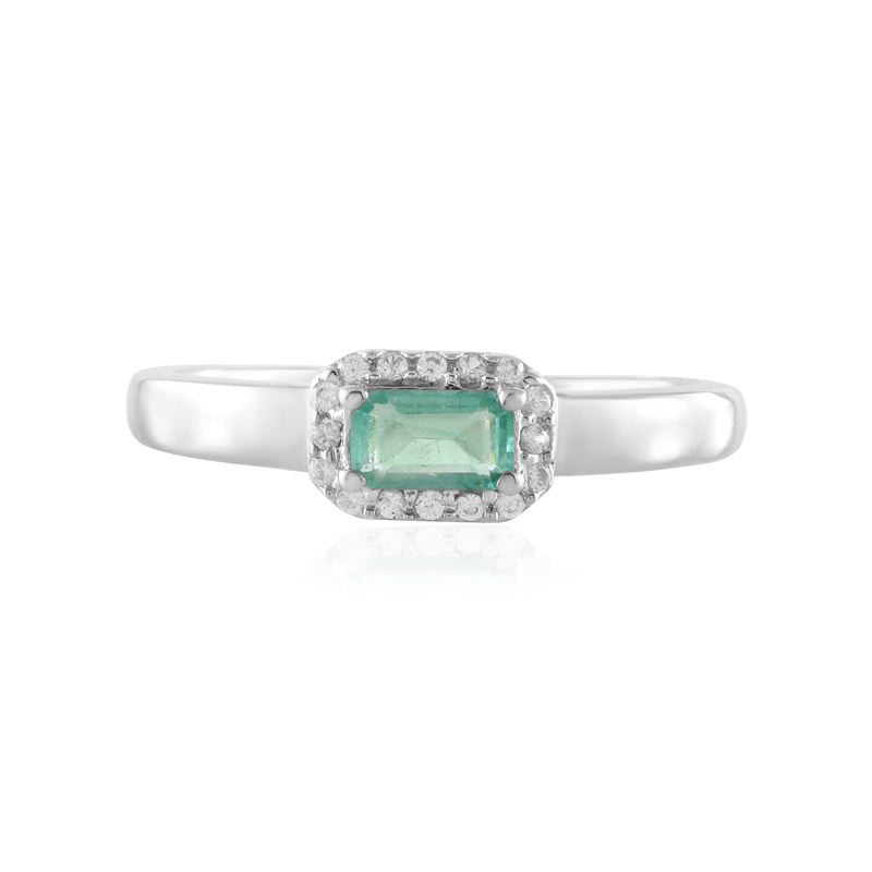 Russischer Smaragd-Silberring