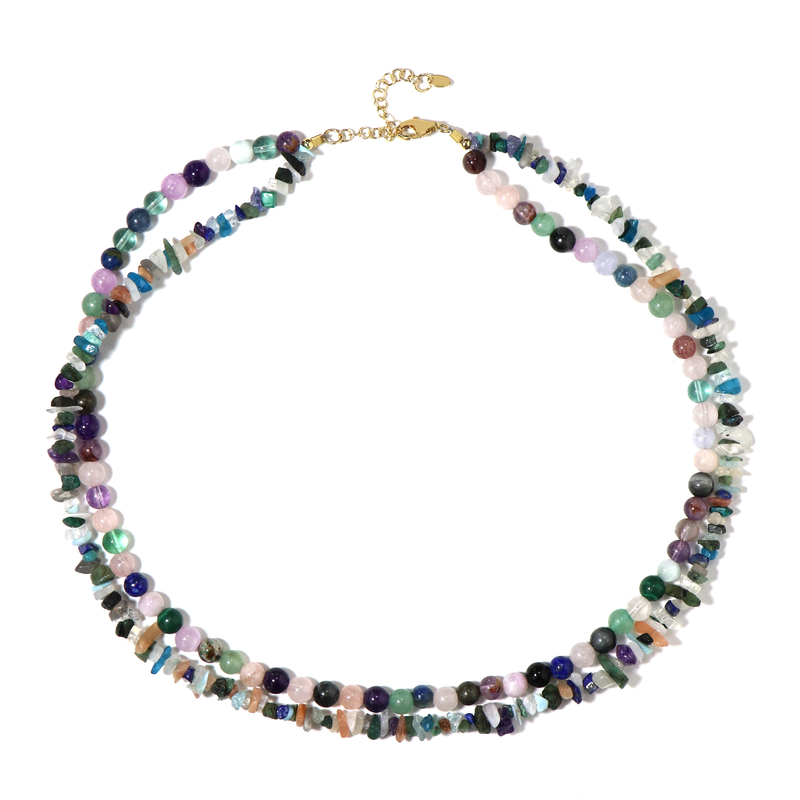 Edelstein-Silberhalskette