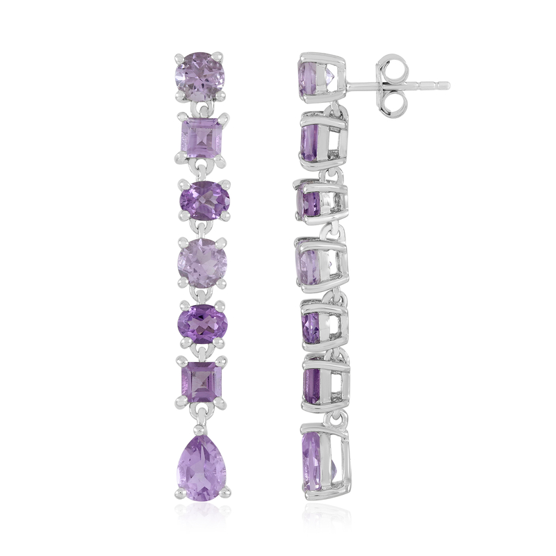 Amethyst-Silberohrringe