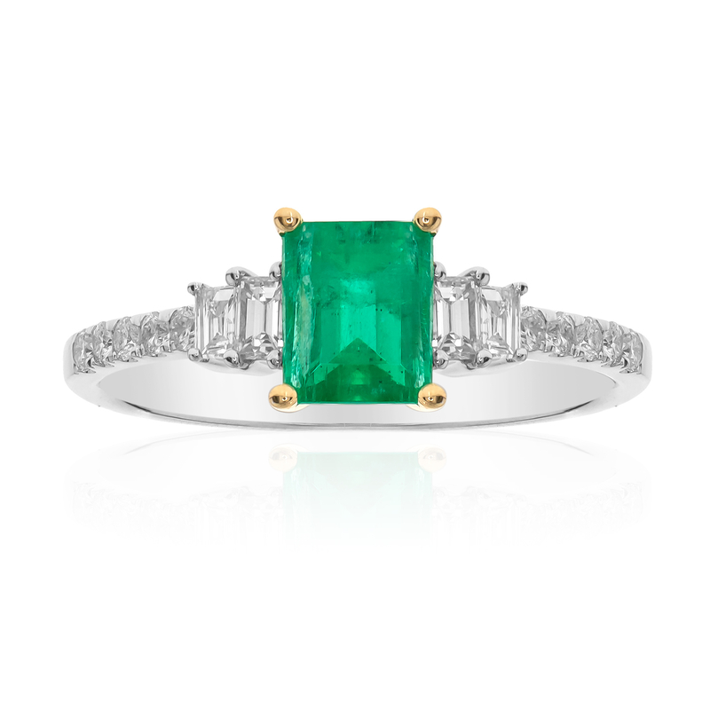 Kolumbianischer Smaragd-Goldring (CIRARI)